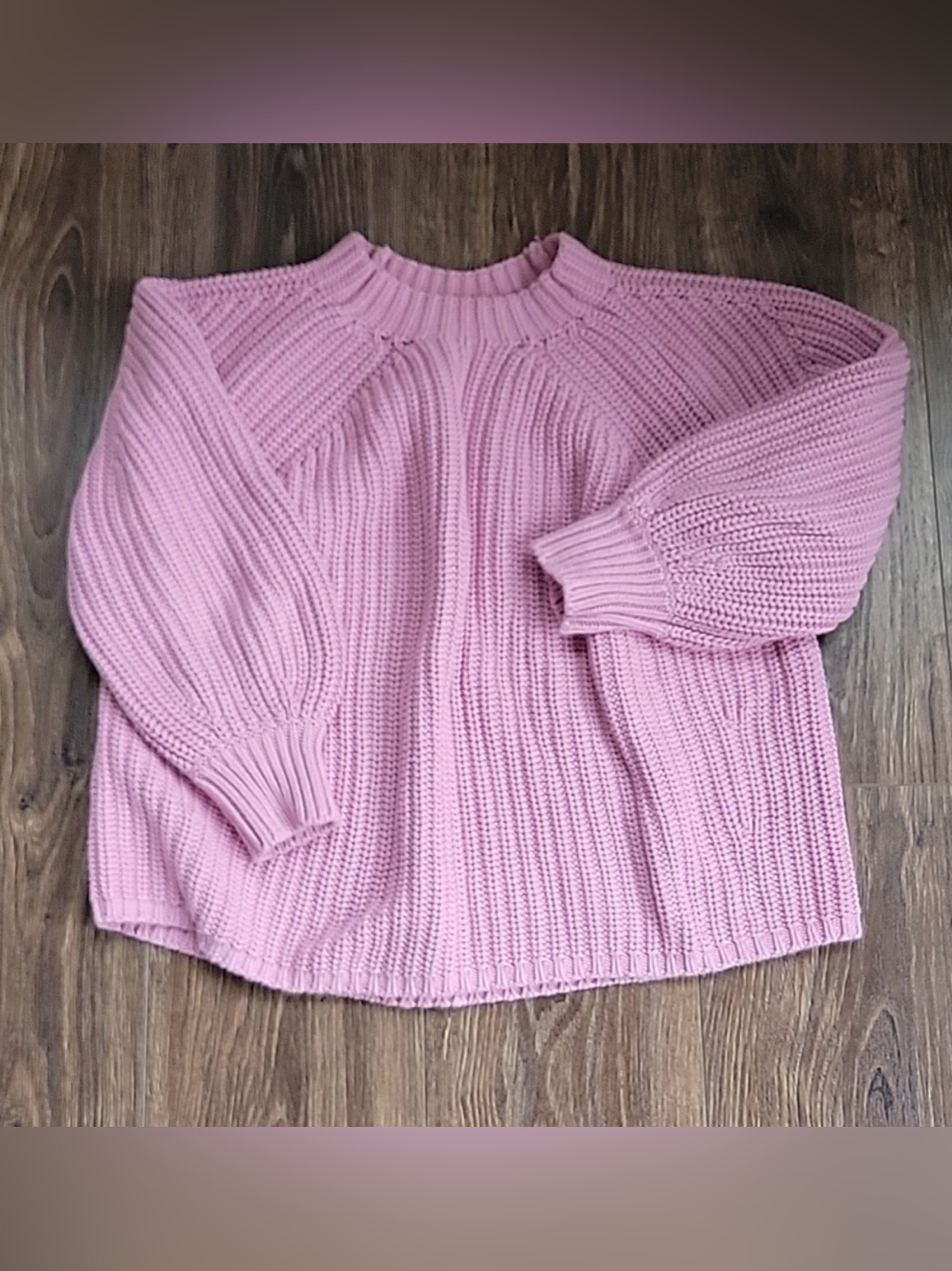 525 America Pink Ribbed Cotton Sweater
